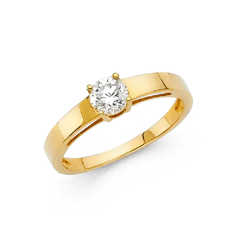 Ladies engagement rings for gathering love -14K CZ ENGAGEMENT RING