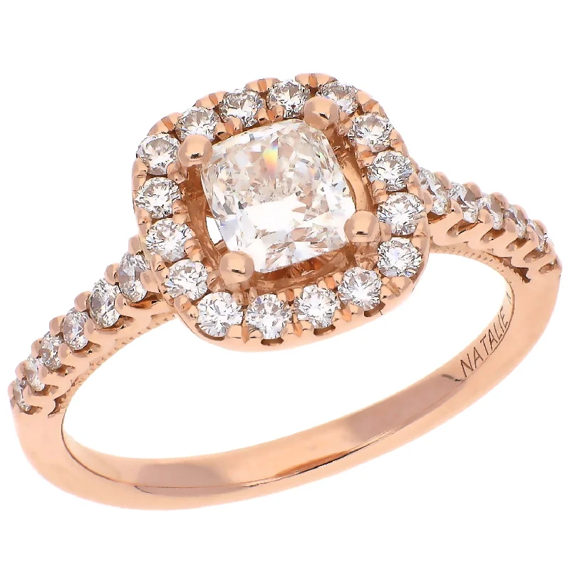 Ladies engagement rings platinum shine -14K Rose Gold Diamond Engagement/Fashion Ring