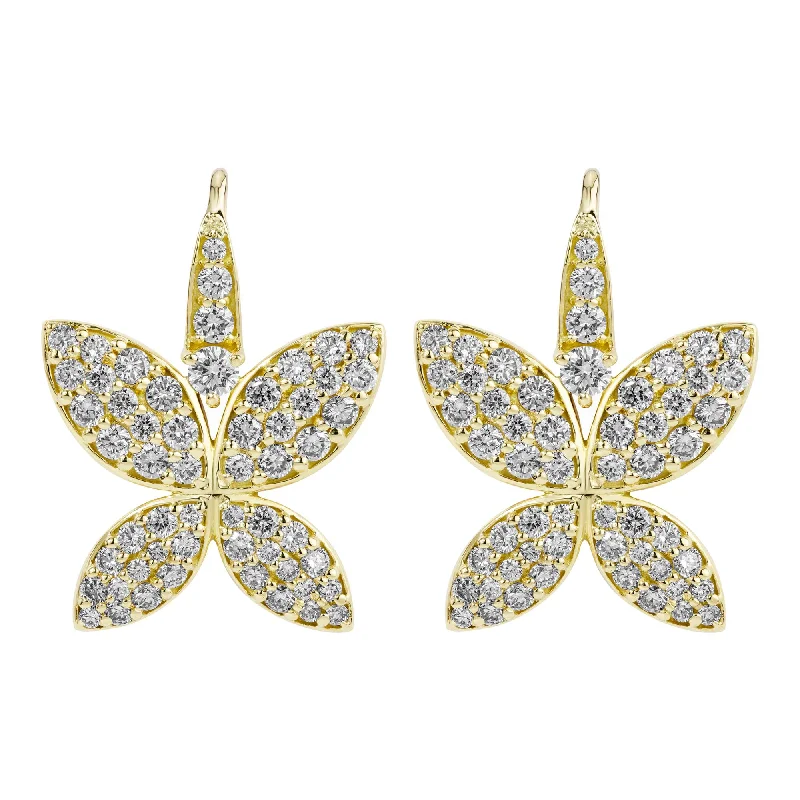 Ladies earrings wide elegance -Earrings - Diamond