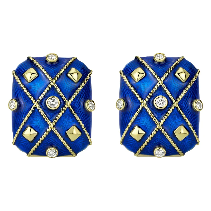 Ladies earrings for fearless charm -Repair - Earrings - Diamond (enamel) (1933M)