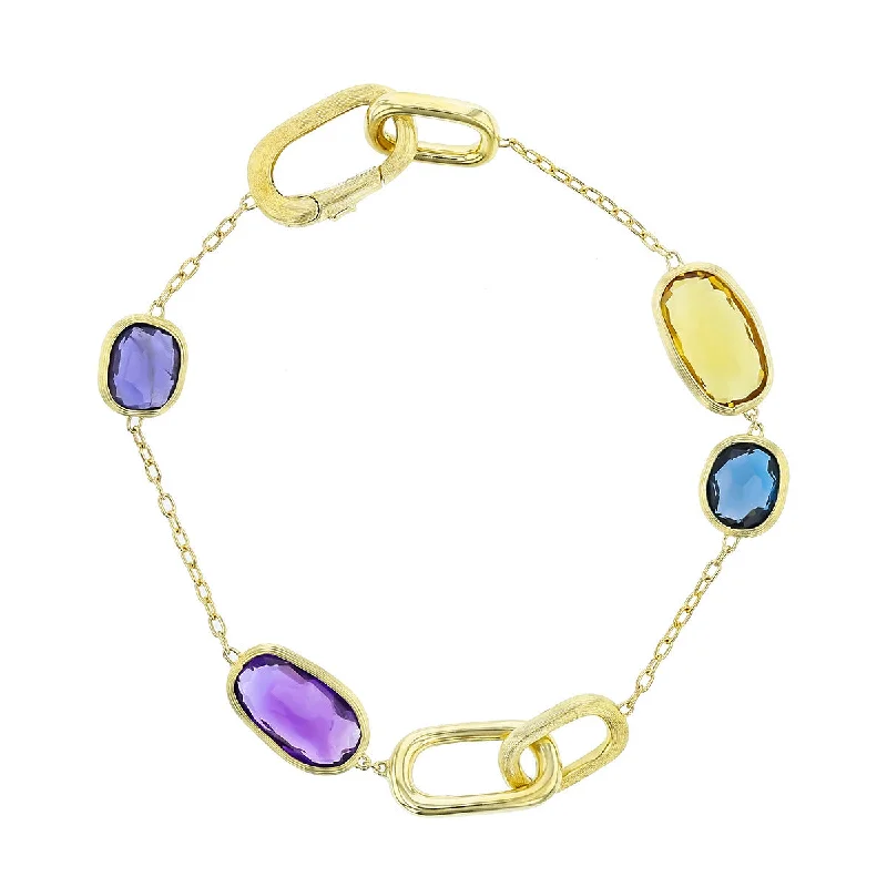 ladies-bohemian-cable-bracelets-Marco Bicego 18K Yellow Gold Confetti Bracelet