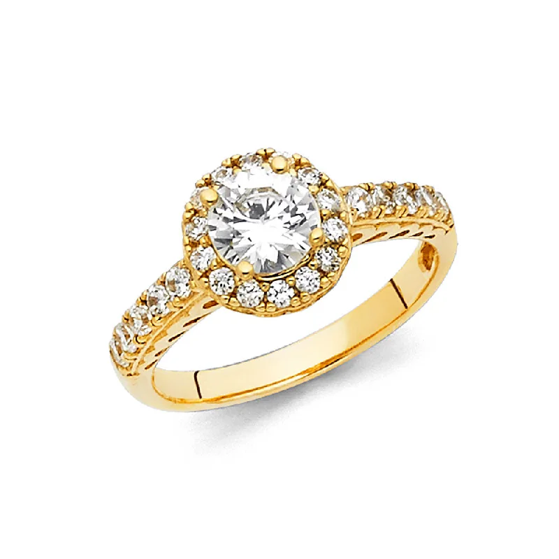 Ladies engagement rings with knot brilliance -14K CZ ENGAGEMENT RING