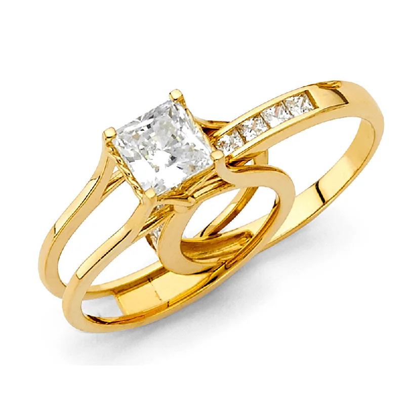 Ladies engagement rings for expo vows -14K CZ ENGAGEMENT RING