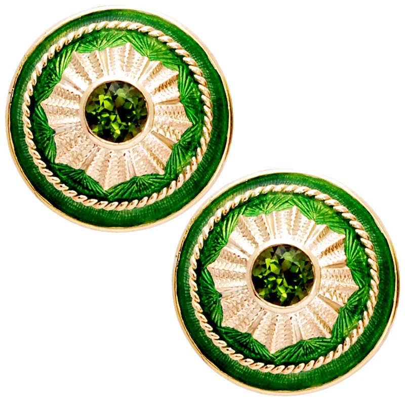 Ladies earrings with scale charms -Earrings- Peridot (Enamel)