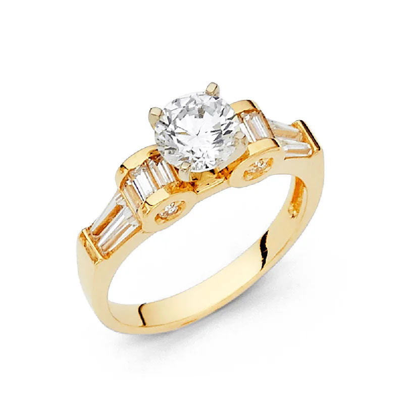 Ladies engagement rings for buddy vows -14K CZ ENGAGEMENT RING