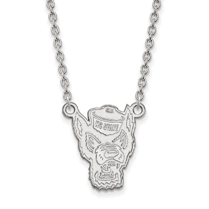 ladies-modern-cable-chain-necklaces-10k White Gold North Carolina Large Pendant Necklace