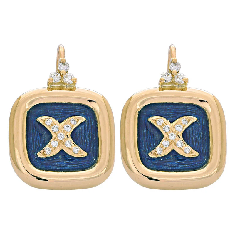 Ladies earrings for video charm -Earrings- Diamond (Enamel)