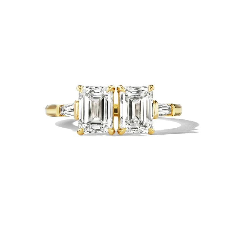 Ladies engagement rings luminous vows -EMERALD CUT DIAMOND TOI ET MOI ENGAGEMENT RING