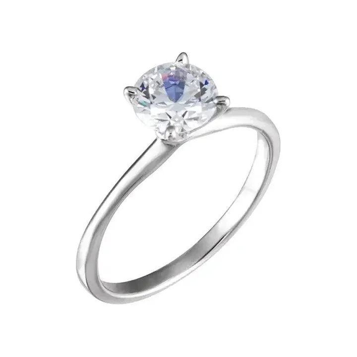 Ladies engagement rings unique romance -FIONA Lab Diamond Engagement Ring in Silver