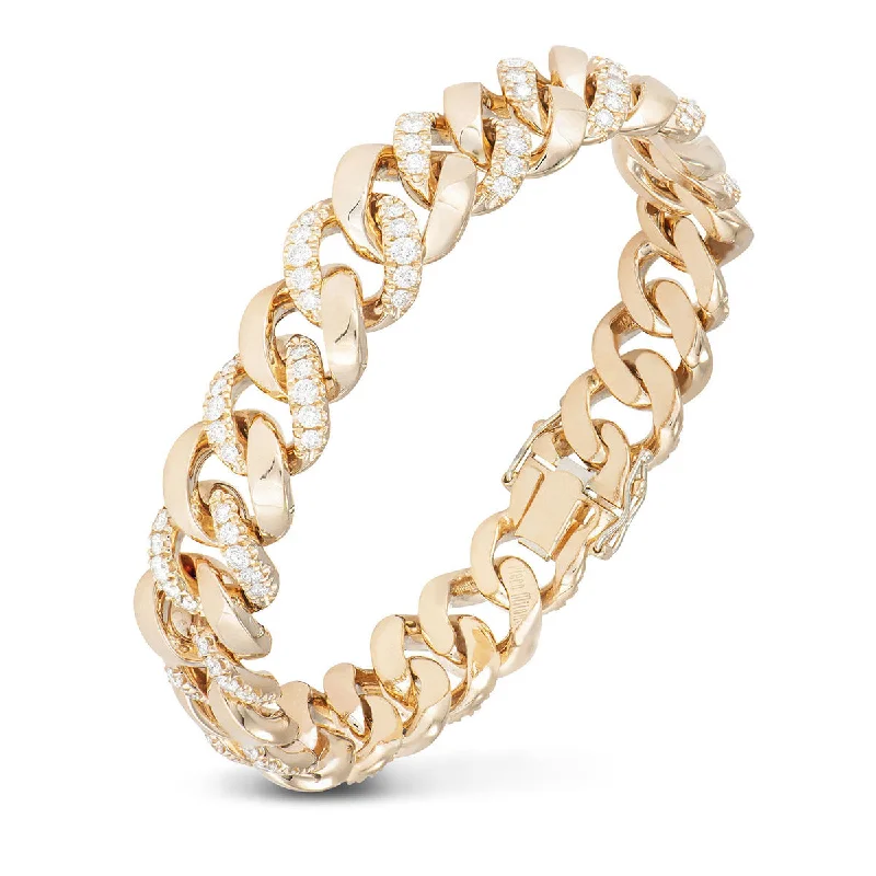 ladies-gift-cable-bracelets-Groumette Bracelet with Diamonds