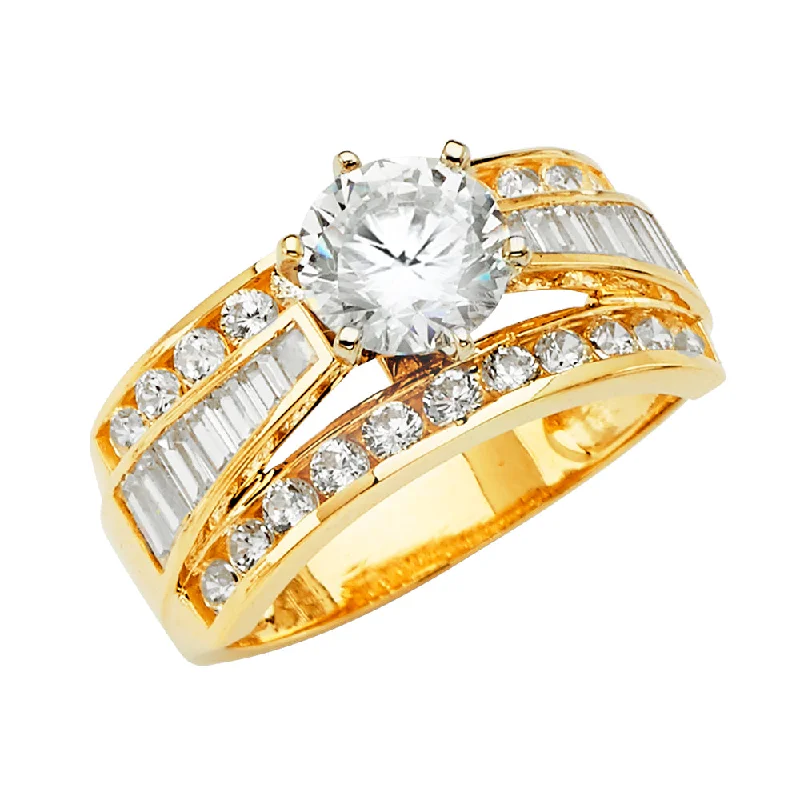 Ladies engagement rings for award vows -14K CZ ENGAGEMENT RING