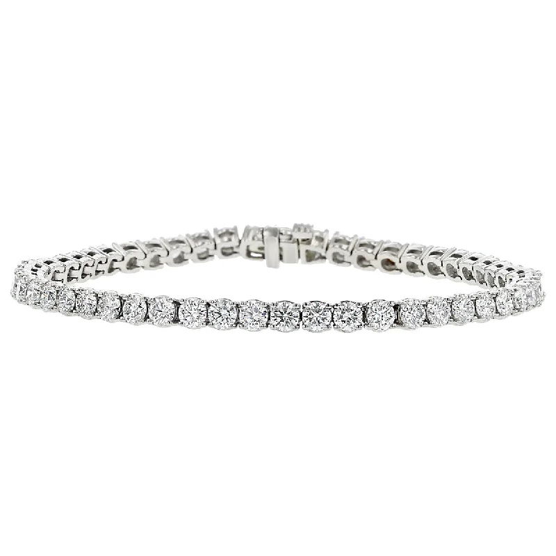 ladies-affordable-woven-cord-bracelets-Platinum Diamond Line Bracelet