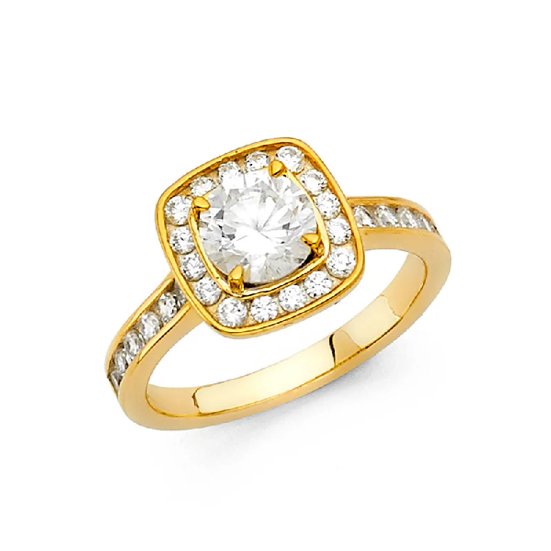 Ladies engagement rings for startup love -14K CZ ENGAGEMENT RING