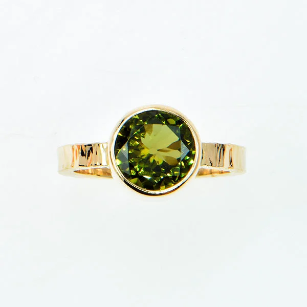 Ladies rings for culinary vibes -Ceylon Green Tourmaline  Ring