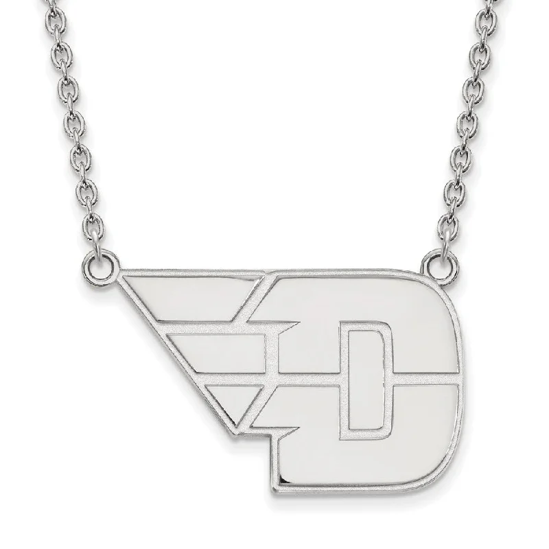 ladies-infinity-pendant-necklaces-10k White Gold U of Dayton Large Pendant Necklace