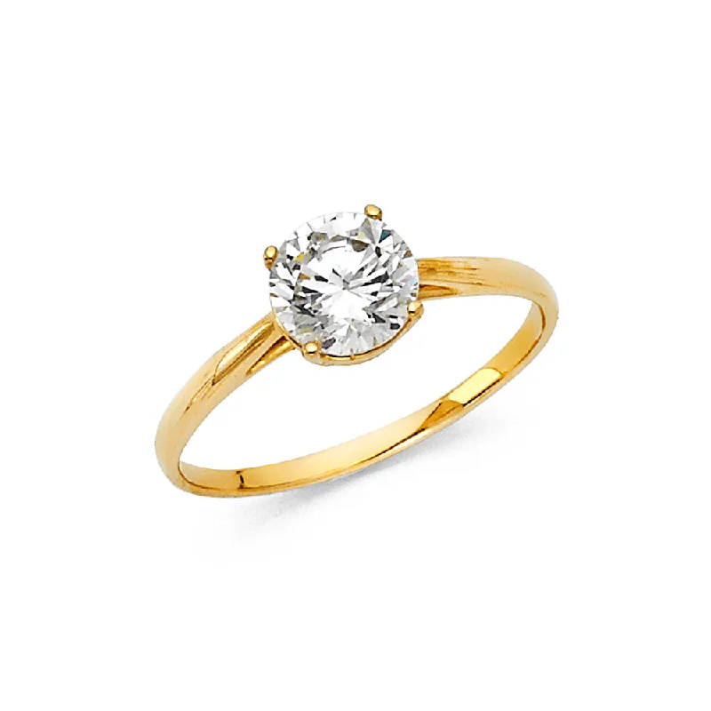 Ladies engagement rings for cherished unions -14K CZ ENGAGEMENT RING