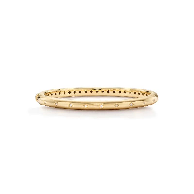 ladies-minimalist-bangle-stack-bracelets-18K Small Cosmos Bracelet