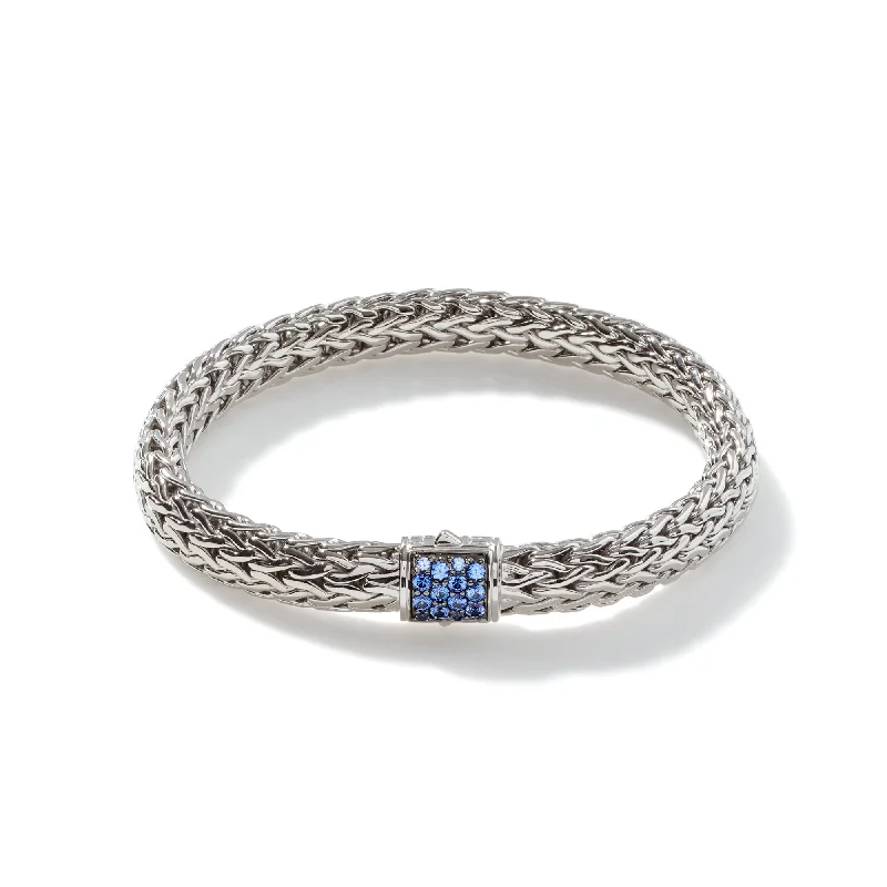 ladies-custom-rope-twist-bracelets-John Hardy Classic Chain Bracelet with Blue Sapphire BBS90409BSP