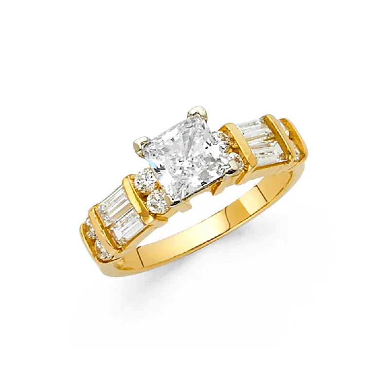 Ladies engagement rings for lens vows -14K CZ ENGAGEMENT RING