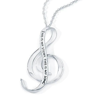 ladies-delicate-cable-chain-necklaces-This Is My Story, This Is My Song Sterling Silver Necklace