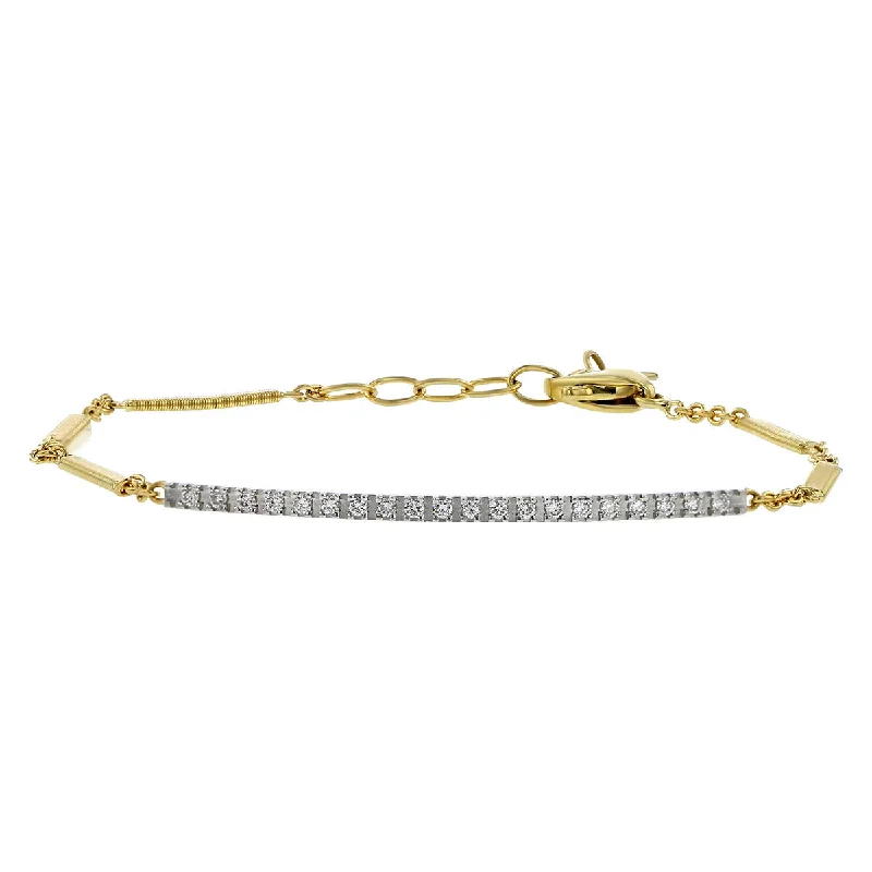 ladies-flower-charm-link-bracelets-Marco Bicego 18K Masai Diamond Single Station Bracelet