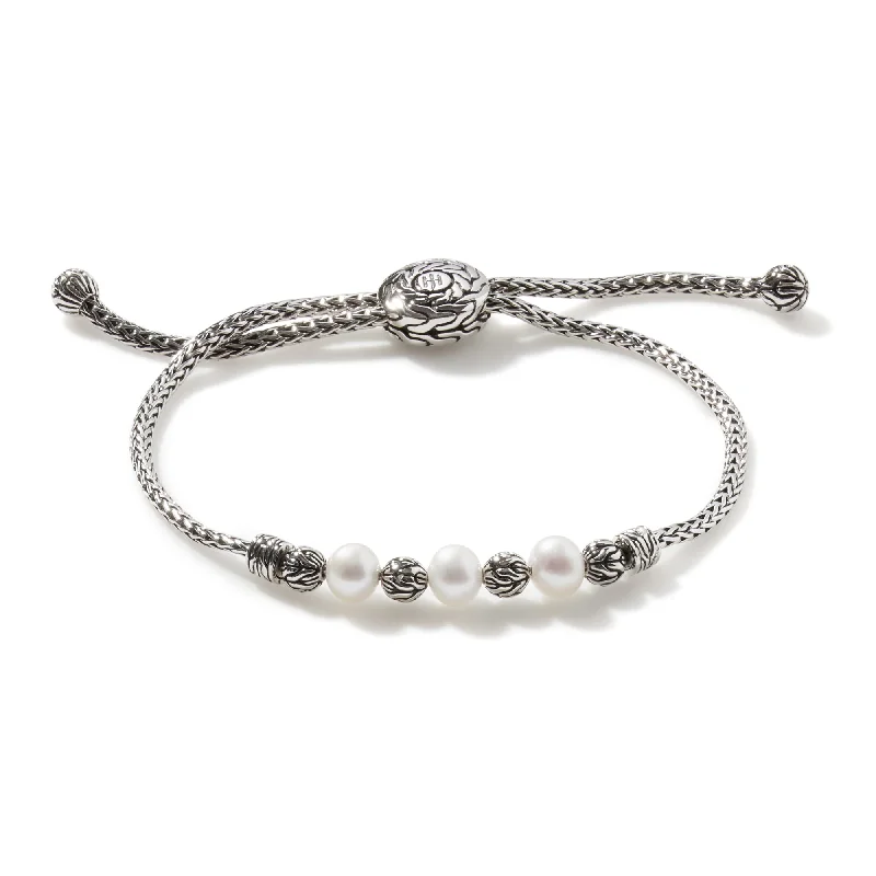 ladies-birthstone-rope-twist-bracelets-John Hardy Classic Chain Pull Through Bracelet with Freshwater Pearl BB900008