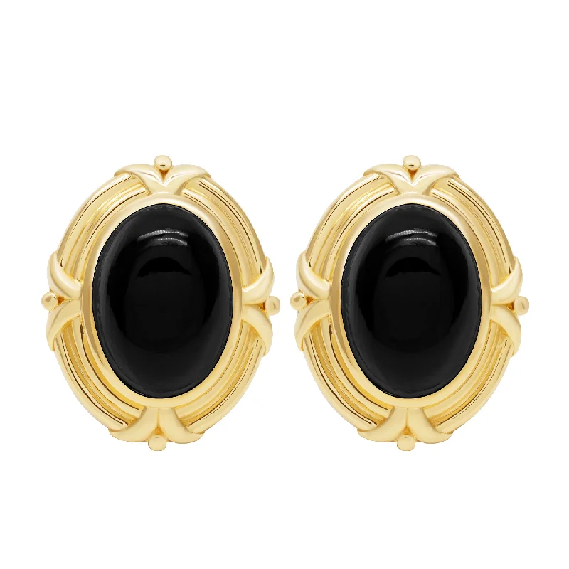 Ladies earrings for dream charm -Earrings - Black Onyx