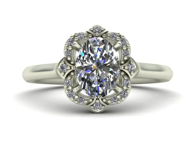 14k white gold