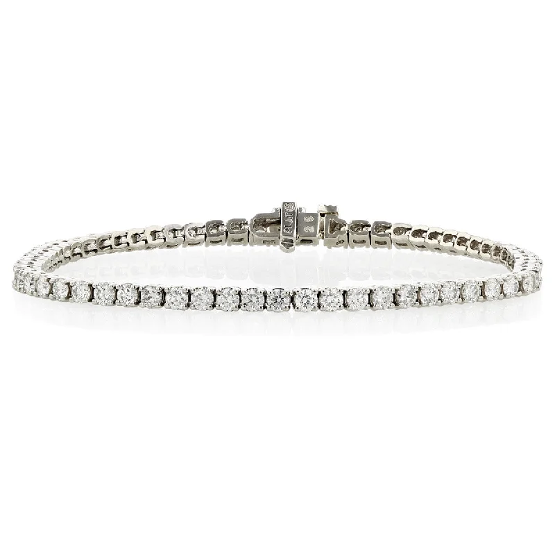 ladies-fashion-bangle-stack-bracelets-Platinum Fire and Ice Tennis Bracelet