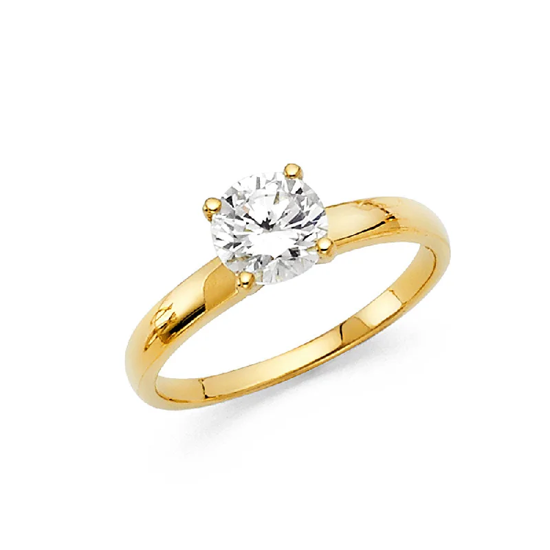 Ladies engagement rings for rural vows -14K CZ ENGAGEMENT RING