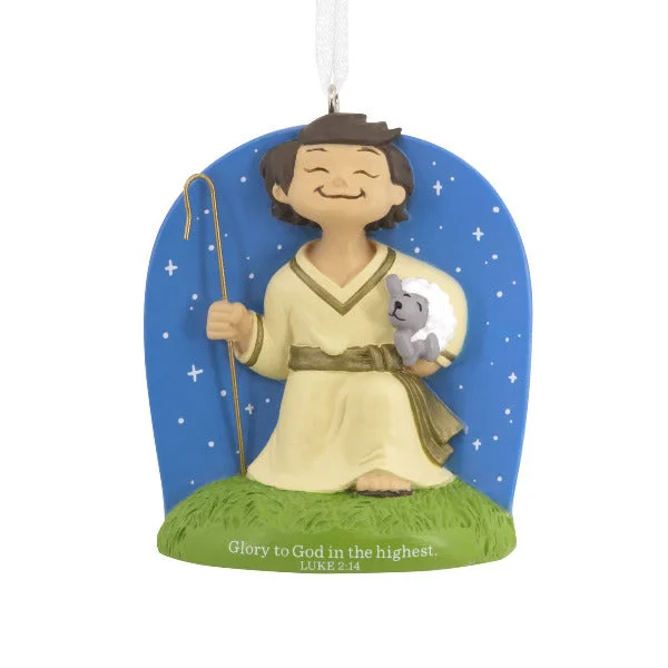 Ladies rings stylish brilliance -DaySpring Shepherd Boy Religious Hallmark Ornament