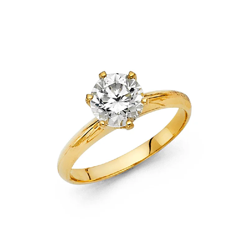 Ladies engagement rings floral vows -14K CZ ENGAGEMENT RING