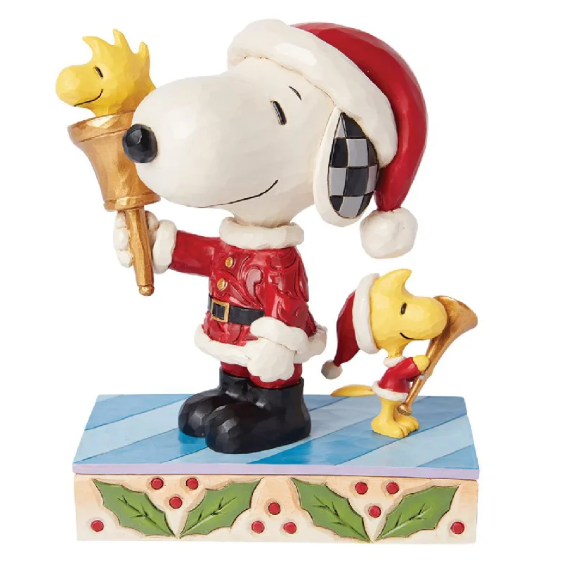 Ladies rings with teal kyanite -Jim Shore Peanuts Santa Snoopy Ringing Bell and Santa Woodstock with a Horn "Sounds of Joy" Figurine, 6.25" Hallmark Gold Crown Exclusive