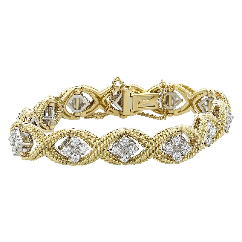 ladies-moon-bangle-stack-bracelets-Jabel 2.35-Carat Diamond Add-a-Link 18K Bracelet