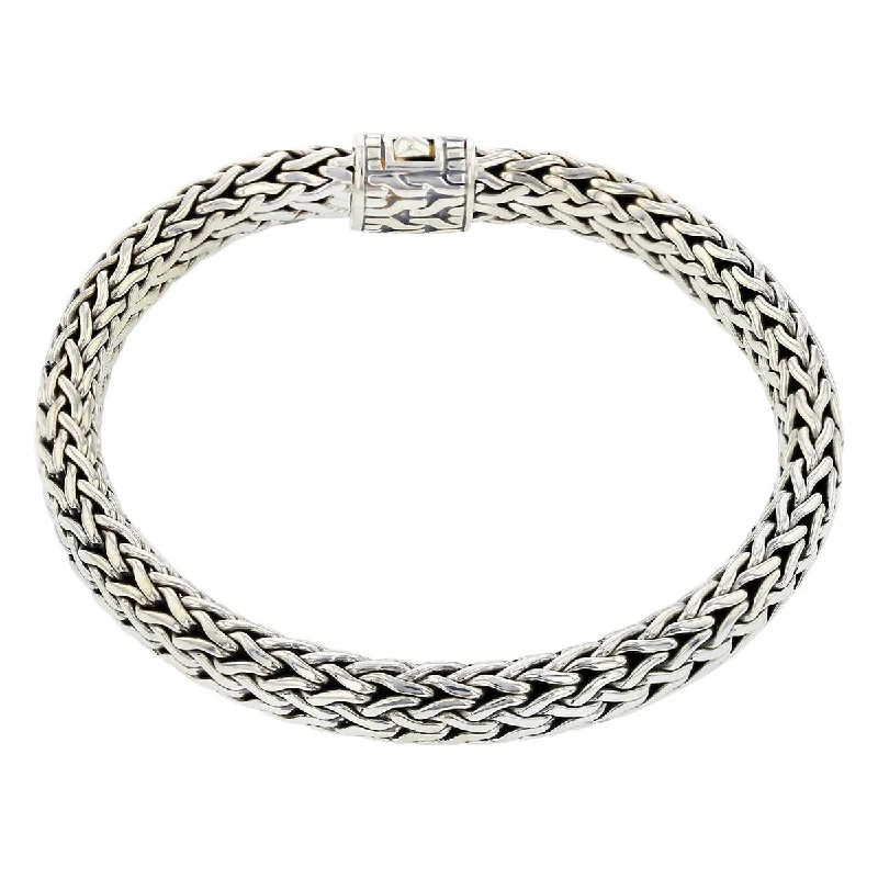 ladies-elegant-cuff-link-bracelets-John Hardy Sterling Silver Classic Chain Bracelet