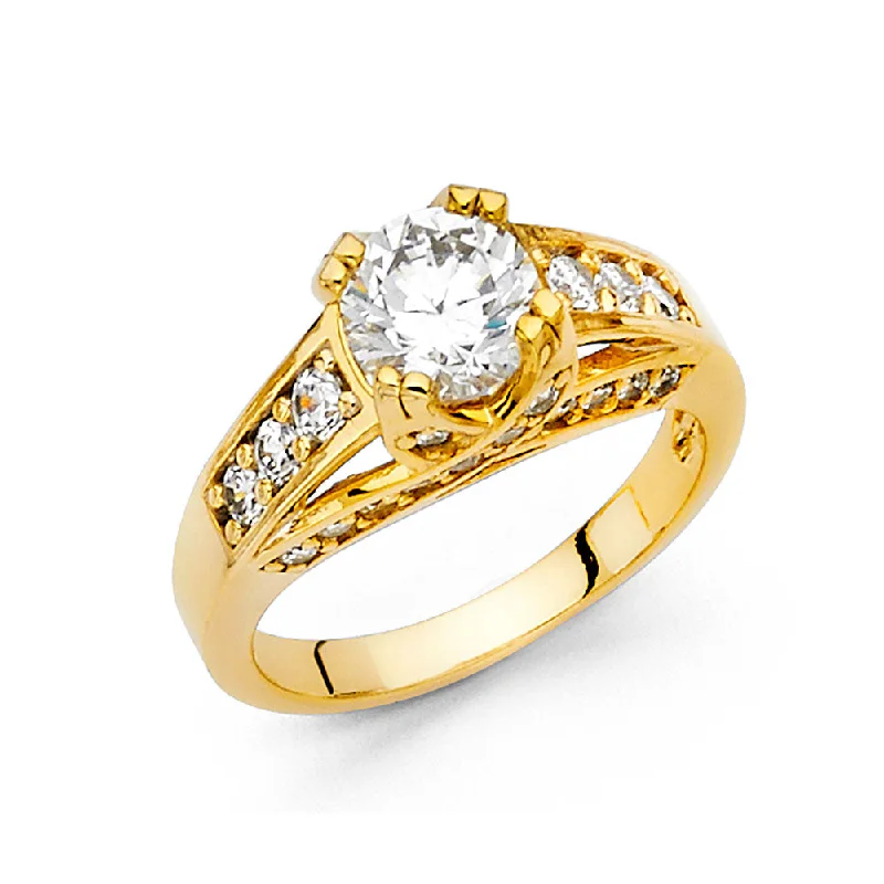 Ladies engagement rings for rebel unions -14K CZ ENGAGEMENT RING