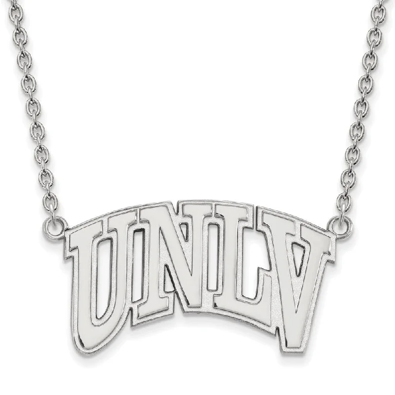 ladies-unique-torque-necklaces-10k White Gold U of Nevada Las Vegas Large Pendant Necklace