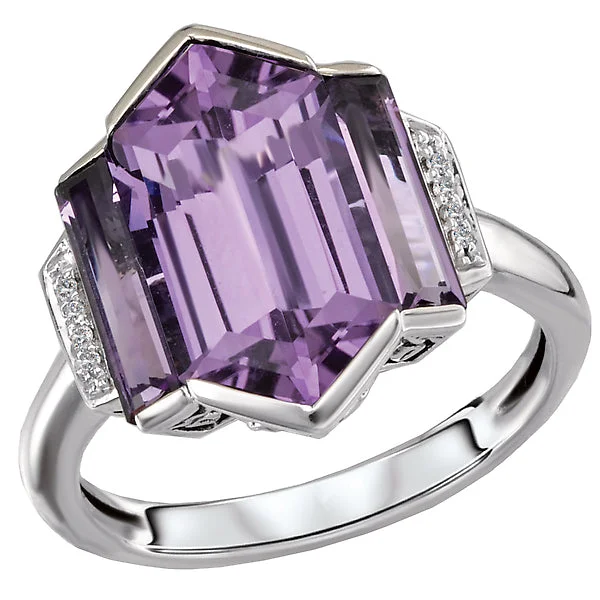 Ladies rings with mist fluorite -Ladies Fashion Gemstone Ring