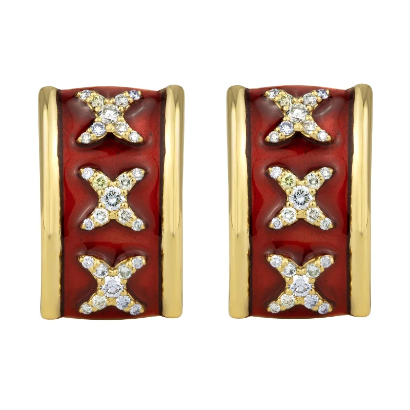 Ladies earrings for award vibes -Earrings - Diamond (Enamel)