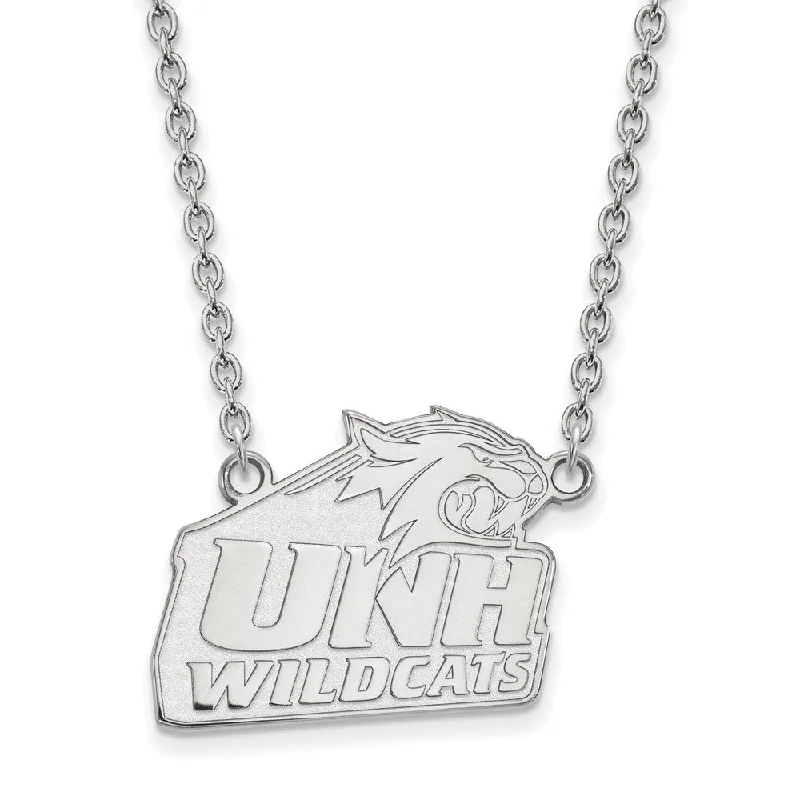 ladies-modern-cable-chain-necklaces-10k White Gold U of New Hampshire Large Pendant Necklace