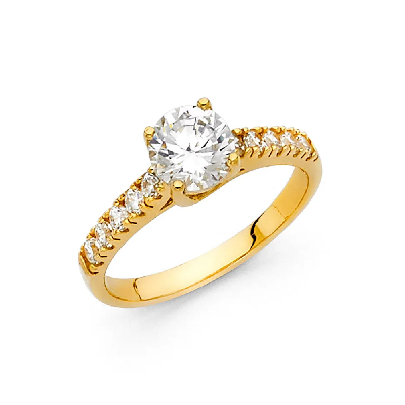 Ladies engagement rings for educator love -14K CZ ENGAGEMENT RING