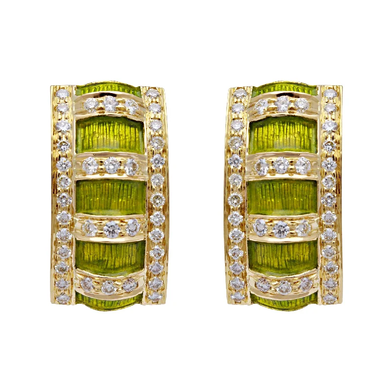 Ladies earrings for everyday charm -Earrings-Diamond (Enamel)