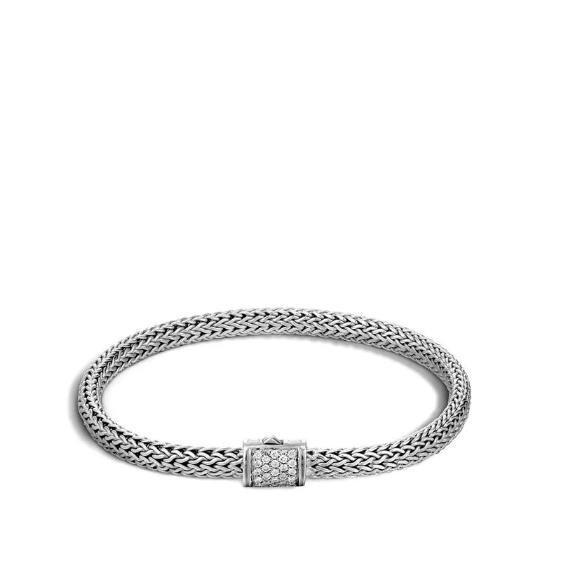 ladies-diamond-link-chain-bracelets-John Hardy Classic Chain Bracelet with Diamonds BBP96002DI