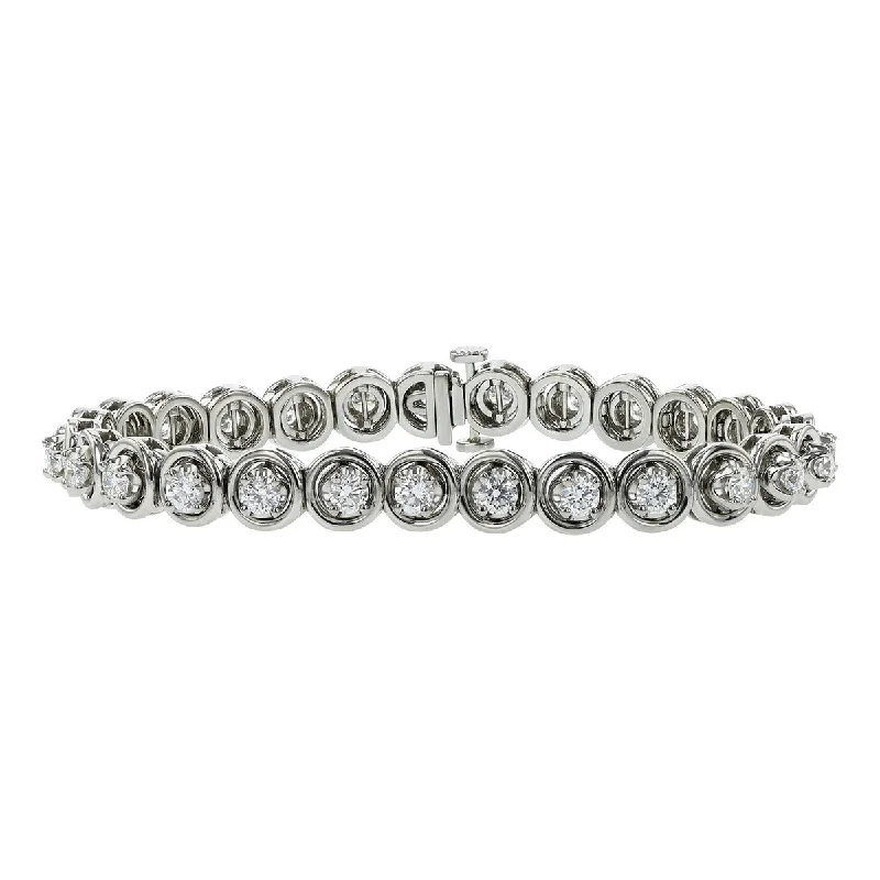 ladies-birthstone-rope-twist-bracelets-Platinum Diamond Bracelet