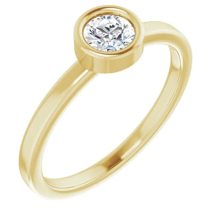 Ladies rings wave-inspired -14K Yellow 1/3 CT Natural Diamond Ring