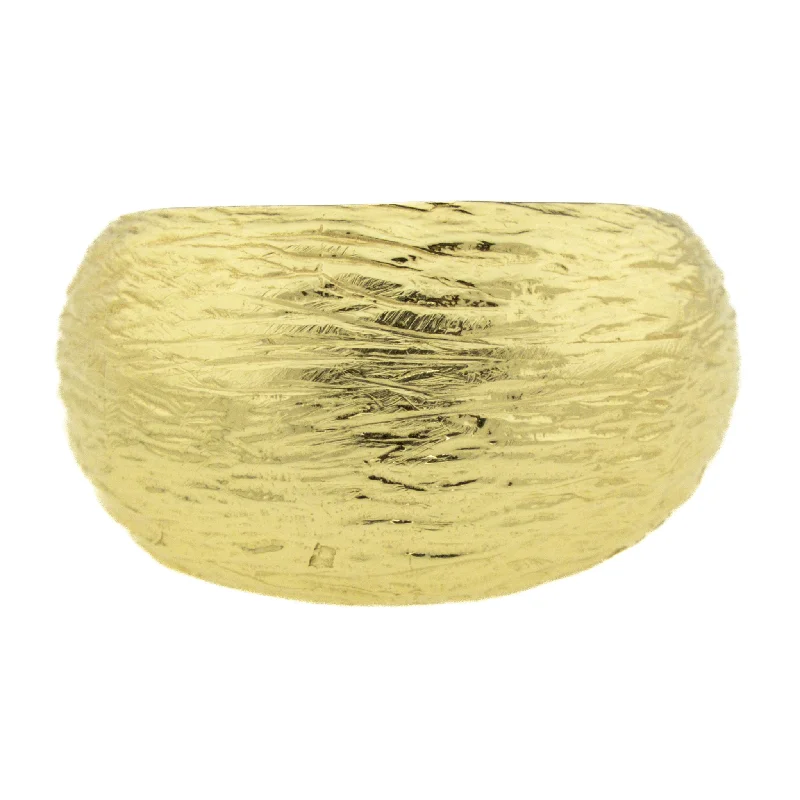 Ladies rings bespoke brilliance -Textured Gold Ring in 14K Yellow Gold - Size 8