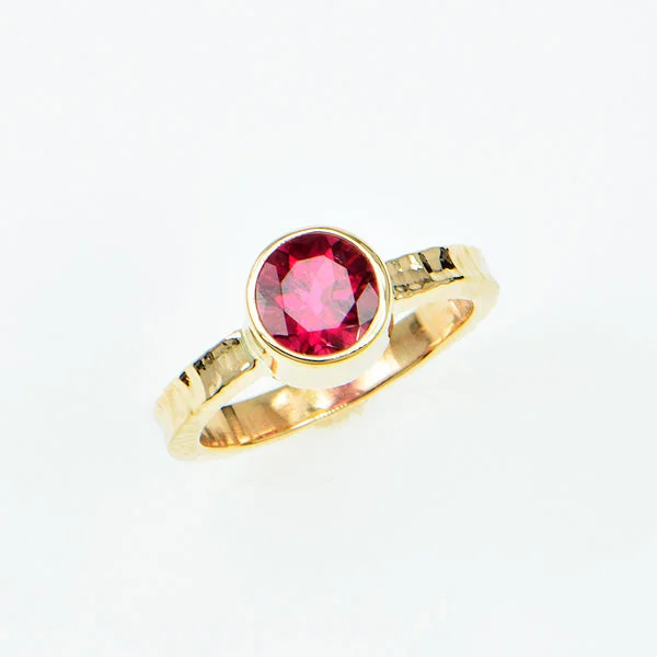 Ladies rings with kitty motifs -Rubellite Tourmaline Ring