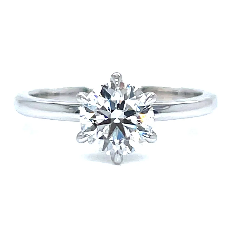 Ladies engagement rings classic brilliance -14K 1.09ct Solitaire Laboratory-Grown Diamond Engagement Ring