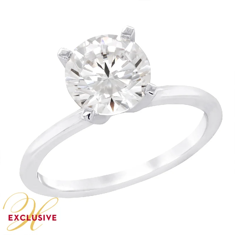 Ladies engagement rings soft blush gold -HOWARD'S WHITE GOLD SOLITAIRE ENGAGEMENT RING SETTING