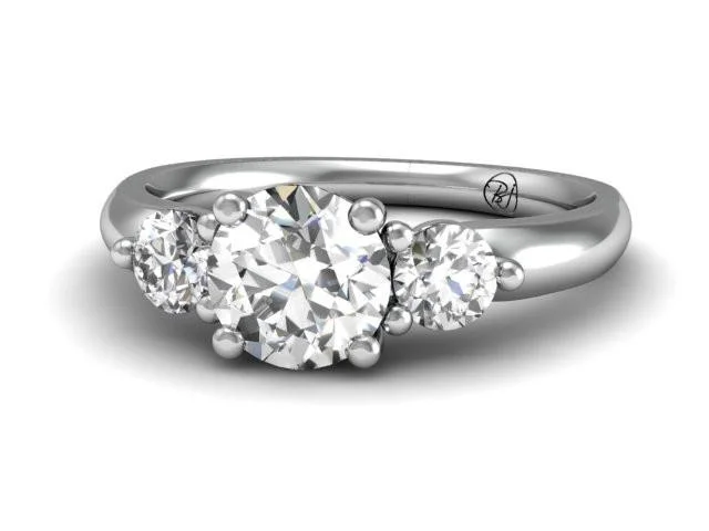 Ladies engagement rings radiant vows -Bostonian Claremont - Three Stone Engagement Ring